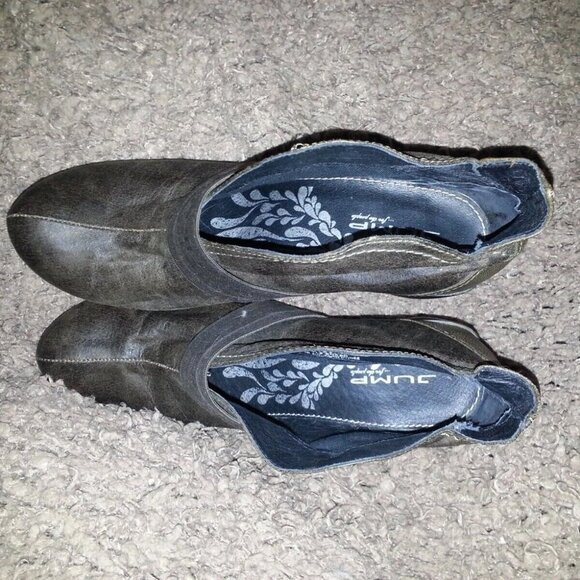 JUMP FOR THE PEOPLE-BRASH Bootie-Olive/Dark Brown Leather-Size 9.5-Excellent - Picture 6 of 7